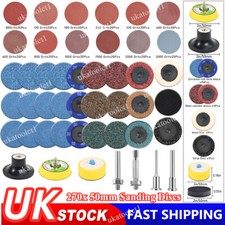 270PC 50mm 2" Type R Roll Lock Quick Change Discs Die Grinder Wool Sanding Pads