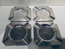 Rare Set 4 Solid Silver Gurkha Kukri Ash Trays, Chester 1935, 250g