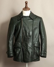 Vintage 1940s German Motorcycle Jacket Leather Dispatch Rider WW2