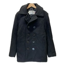 Schott US 740N Pea Coat Wool Outer Double USA Made Size 38 Black