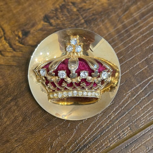 Vintage crown brooch - vintage,