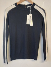 Women’s Black Clements Ribeiro Portobello Extra Fine Pure Merino Wool Jumper XS