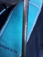 Tiffany Silver Ball Point Pen 925 Sterling Ladies Small Patterned Gift Idea