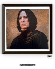 12x12 ALAN RICKMAN HAND SIGNED