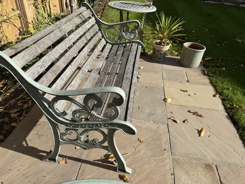Edwardian garden bench - edwardian,