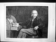 Antique Old Print Late Professor Huxley John Collier Born 1825 Died 1895 1895