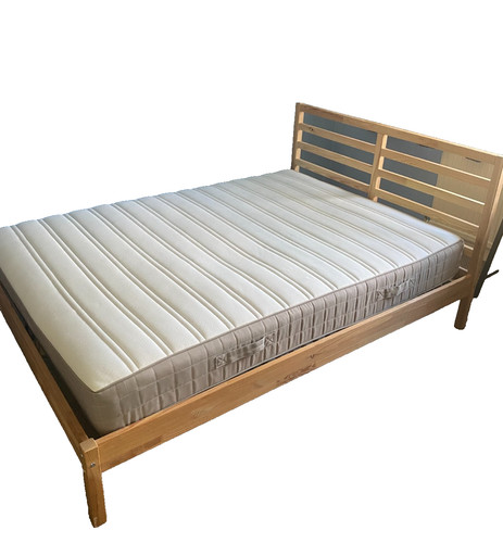 Double bed with - mattress, and