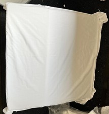 WHITE DOUBLE TWIN PRAM PUSHCHAIR SUN CANOPY - 710mm Wide - Metal Frame * NEW *