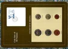 Coin Sets of All Nations St. Helena 1984 UNC 1 Pound 50,10,5,2,1 Pence JA.27.87