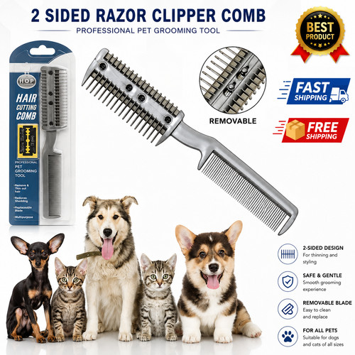 Pet hair trimmer - trimmer, comb