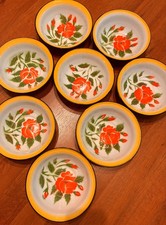 vtg tin enamel bowl with