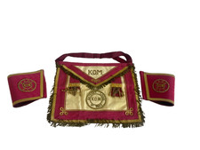Vintage RAOB K.O.M Regalia Cuffs and Apron Catesby Lodge No. 8843 Masonic