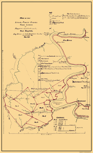 Historic mine map loup - map,