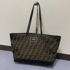 FENDI Zucca tote bag handbag brown leather