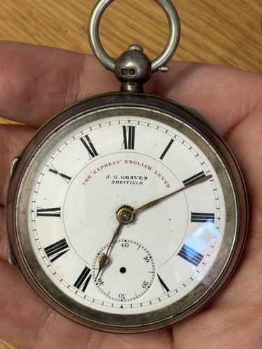 Antique sterling silver pocket - antique,