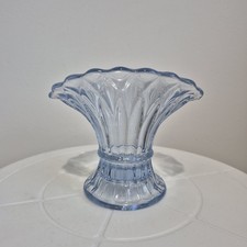 Bagley Art Deco 1930s Blue Glass Wheatsheaf Posy Vase Pattern Number 3174 VGC 