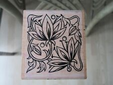 Lily of the Valley Solid Wood mounted rubber stamp - F-F50 Clematis Square