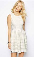 Net a porter Needle and Thread Off White Lace-Trimmed Broderie Anglaise Dress