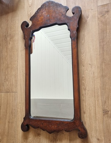 Antique walnut inlaid pier - walnut,