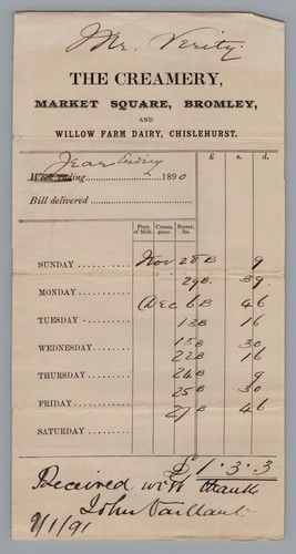 1891 victorian era dairy - era,