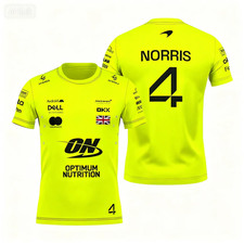 F1 McLaren Driver Lando Norris #4 T Shirt - 4 Colours Yellow,Blue,Orange,Black