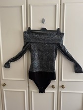 Zara Glitter Partywear Off Shoulder Top