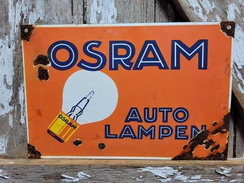 Vintage osram porcelain sign - osram,