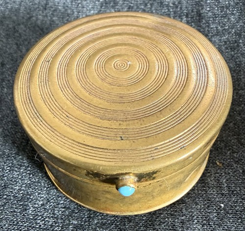 Vintage brass engine turned - brass,