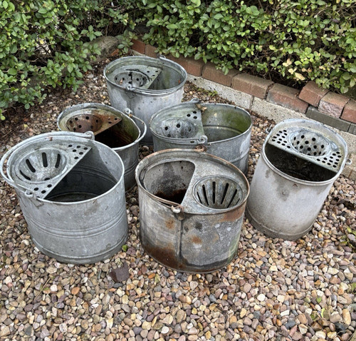 Vintage galvanised metal - 6, x