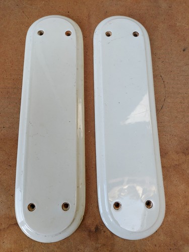 Pair vintage white ceramic - pair,