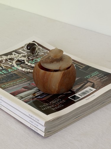 Small vintage amber brown - amber,