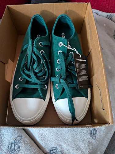Converse green white low top - green/white,