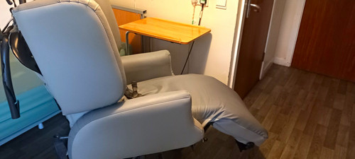 Grey reclining massage chair - grey,