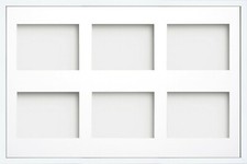 Multiple Photo Display Frame Jellybean White Wooden Multi Aperture Collage Mount