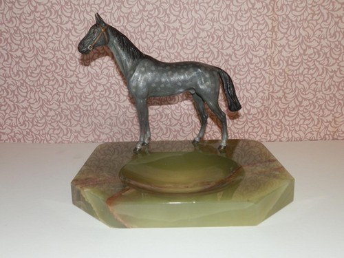 Antique spelter stance horse - spelter,
