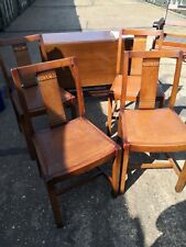 Vintage Dropleaf Gateleg Table With 4 Chairs used items 38.5cm when folded down