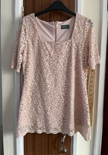 Ruth Langsford Blush Pink Square Neck Lace Top Size XS