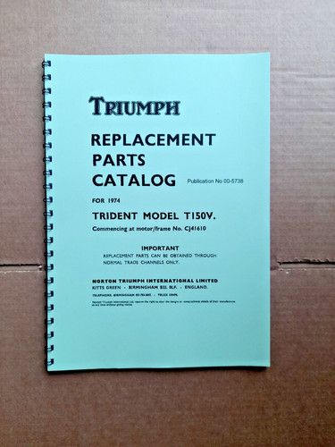 Triumph t150v trident parts - triumph,