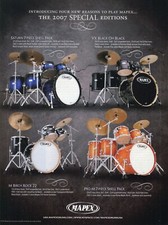 2007 Print Ad of Mapex Drum Kits Saturn, VX, M Birch Rock 22, Pro M