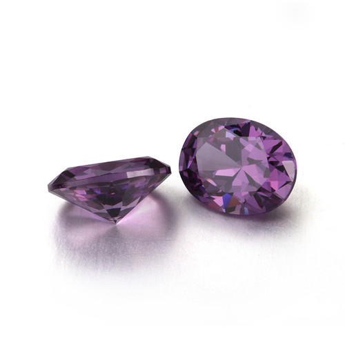 Dark amethyst oval cubic - oval,