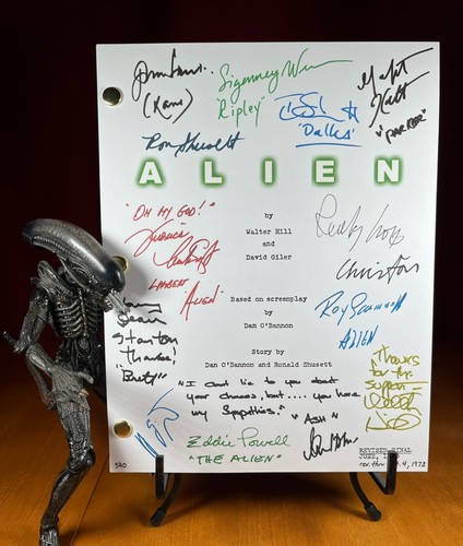 Alien script signed - alien, signed-