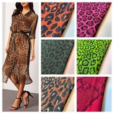 Floral Leopard Crepe Chiffon