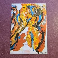 Woman & Ostrich, Karel Appel, Magna Art Postcard, Unposted. 