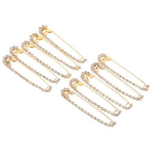 10pcs golden brooch pins - 10pcs,