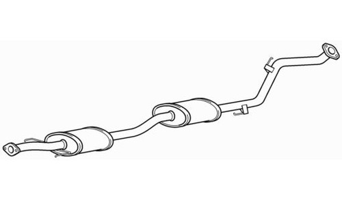 Centre exhaust middle silencer - centre,