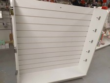 H Style White Slatwall Gondola