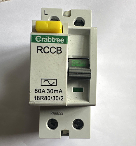 Crabtree rccb type 80a - type,