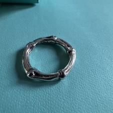 Tiffany & Co. Very Rare Silver Bamboo Band Ring size M 1/2UK, 6 1/2 US 