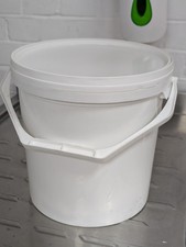 White Honey Bucket, Plastic Food grade, storage container 15lb or 30lb