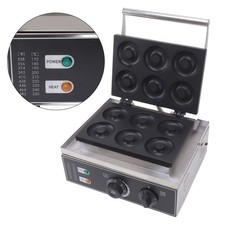 (EU Plug 220V)Commercial Electric Donut Maker 6 Holes Double Sides Heating GH